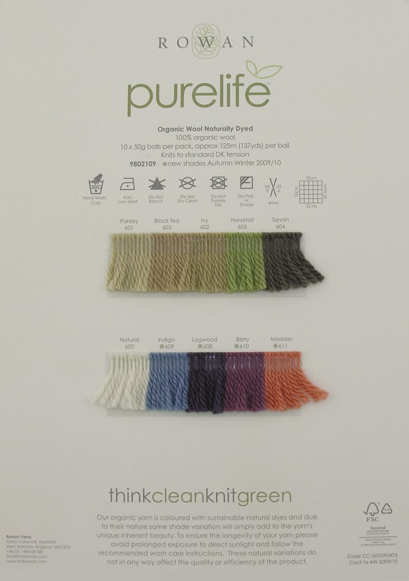 rowan purelife organic wool naturally dyed rowan yarns ryc sirdar