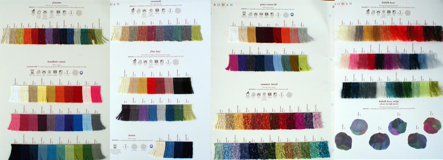 Rowan Fine Tweed Colour Chart