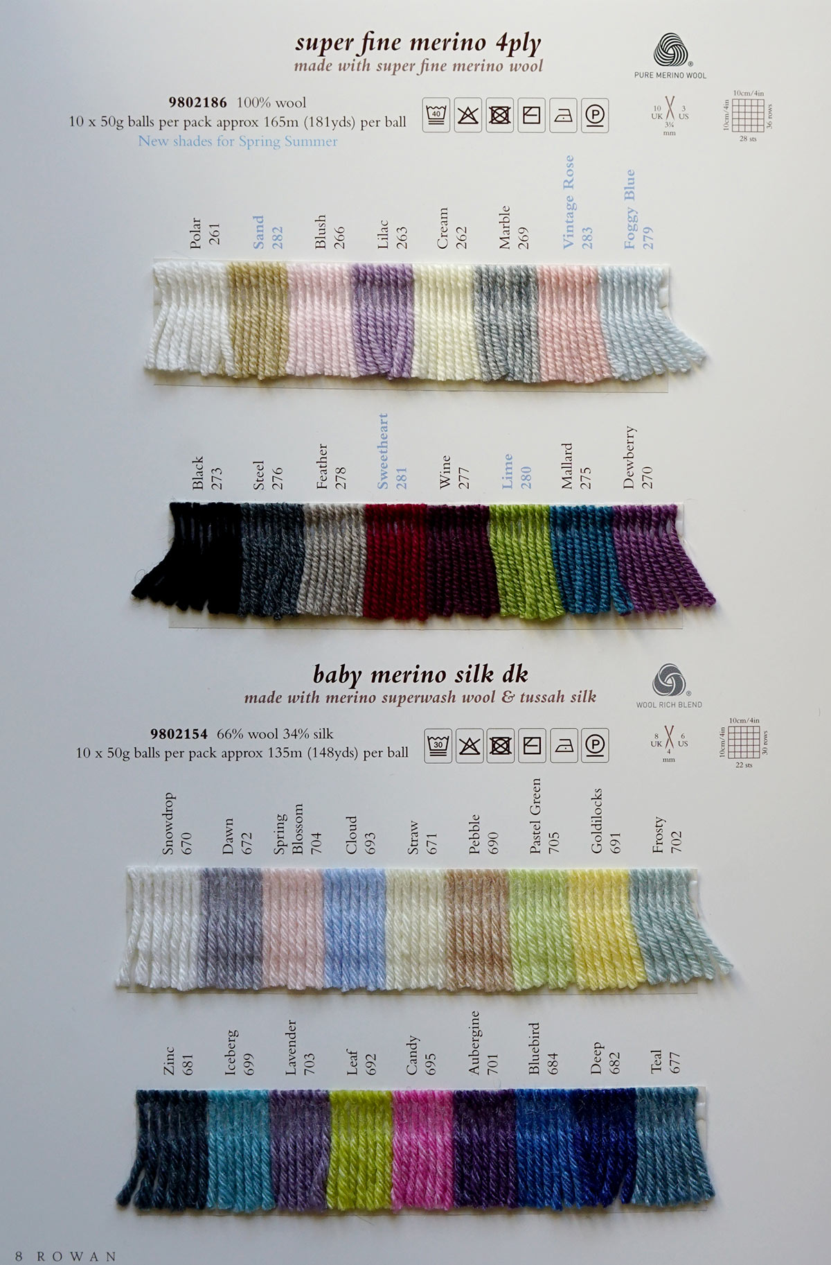Rowan super sales fine merino aran